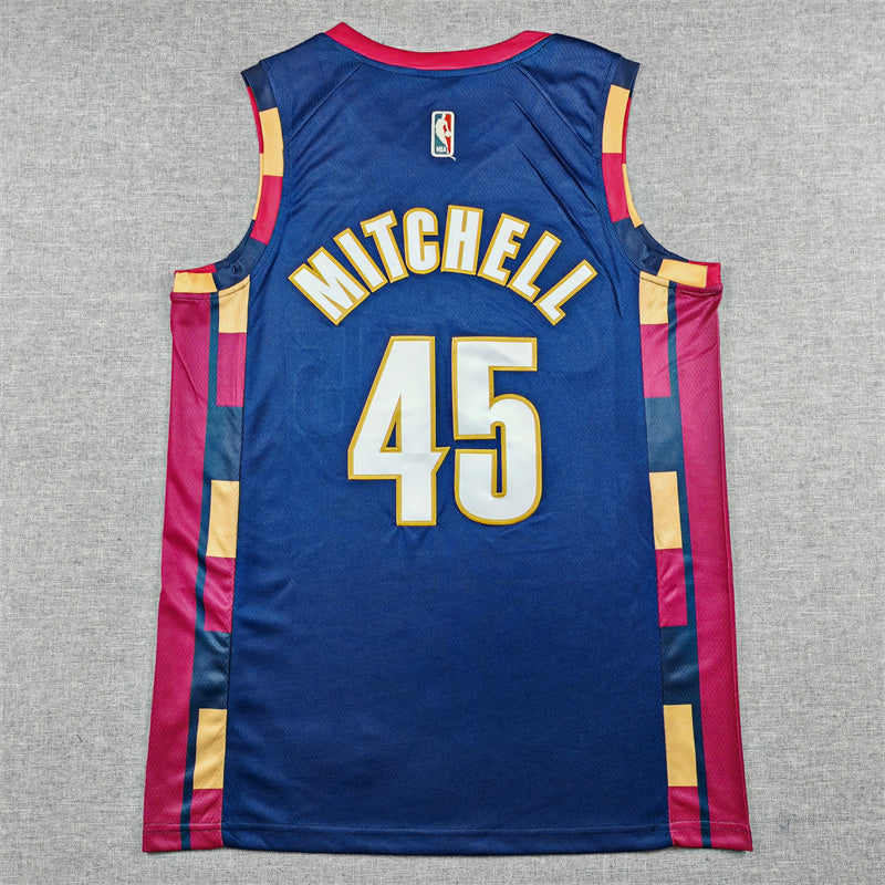 Cleveland Cavaliers #45 Donovan Mitchell Cavaliers 45 Classic Blue Style 1 Basketball Jersey basketball jersey product view 1