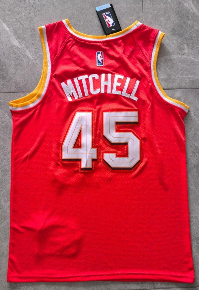 Cleveland Cavaliers #45 Donovan Mitchell Cavaliers 45# City Edition Orange Jersey Style 1 Basketball Jersey basketball jersey product view 1
