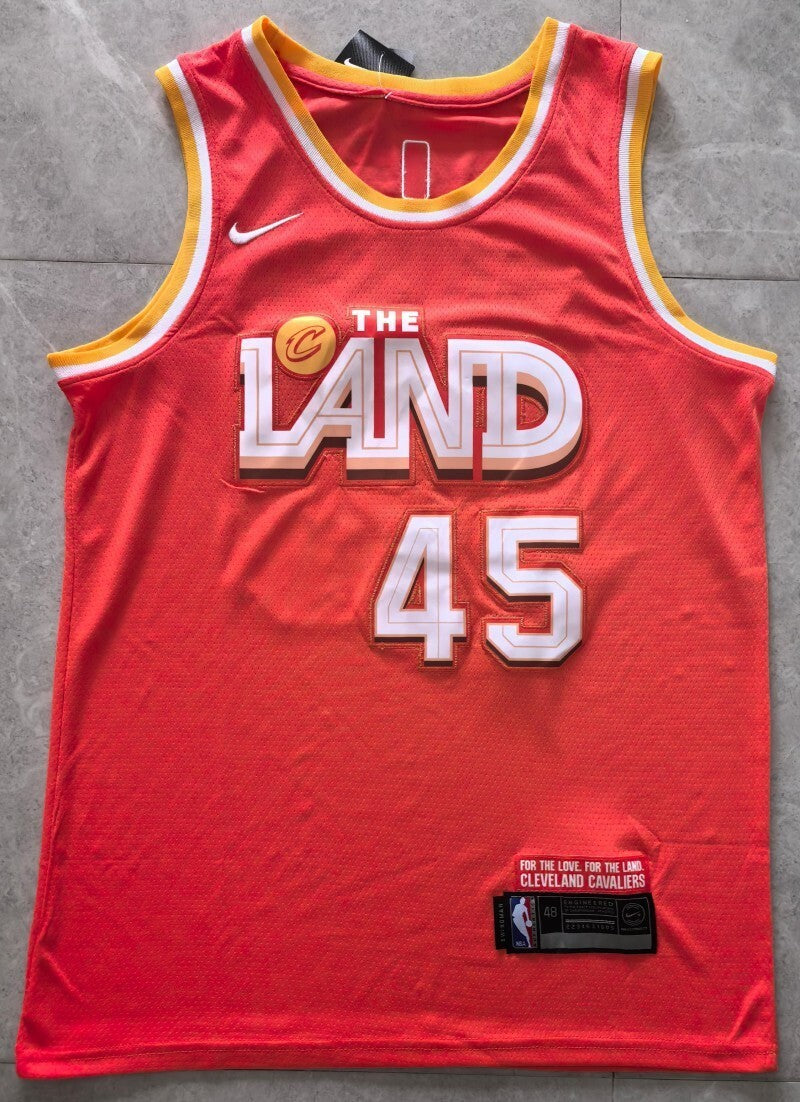 Cleveland Cavaliers #45 Donovan Mitchell Cavaliers 45# City Edition Orange Jersey Style 2 Basketball Jersey basketball jersey product view 1