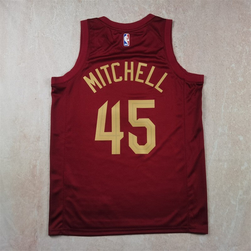 Cleveland Cavaliers #45 Donovan Mitchell Hot Press Cavaliers Style 3 Basketball Jersey basketball jersey product view 1