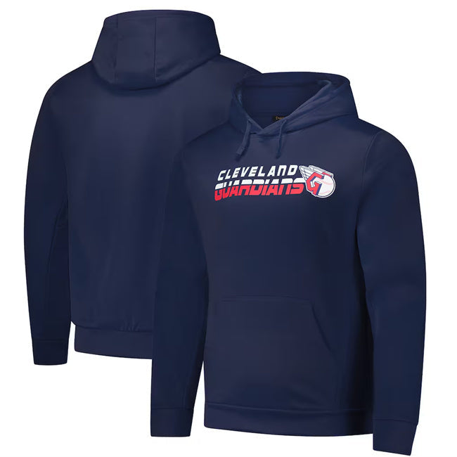 Cleveland Guardians Navy Dunbrooke Champion Pullover Hoodie Baseball Jersey baseball jersey product view 1
