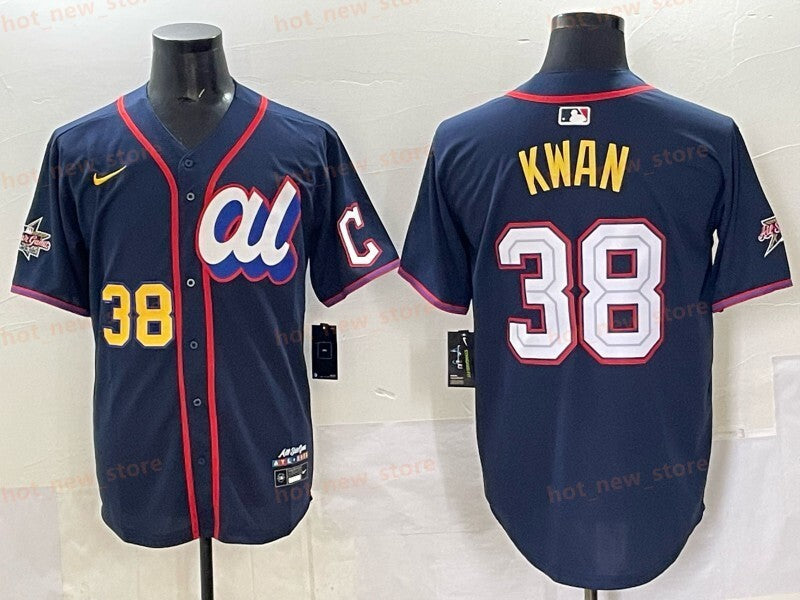 Cleveland Guardians #38 Steven Kwan Indians 25 All-Star Baseball Jersey baseball jersey product view 1