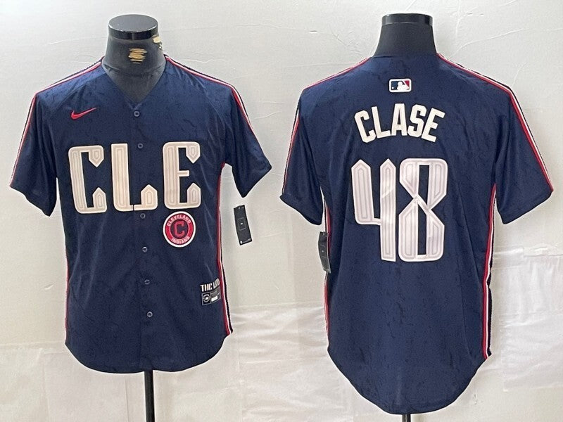 Cleveland Guardians #48 Emmanuel Clase Indians City Baseball Jersey baseball jersey product view 1