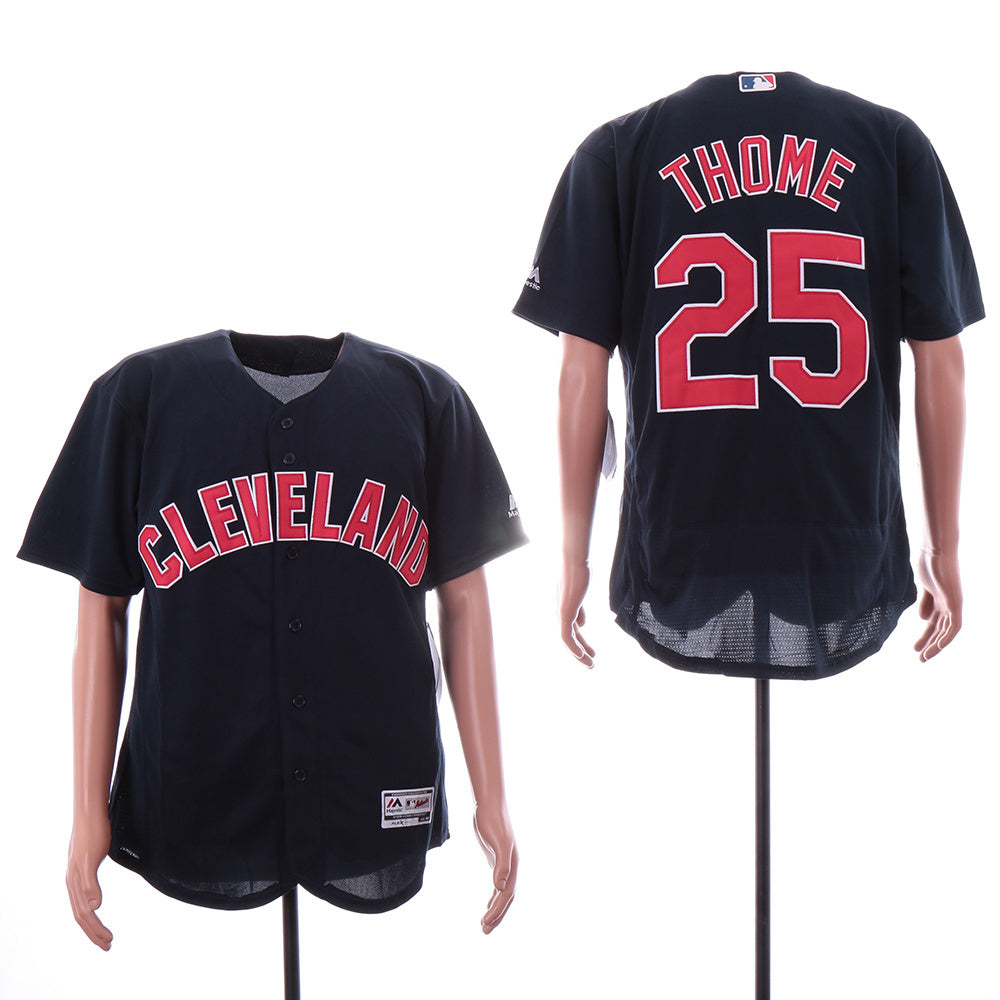 Cleveland Indians #25 Jim Thome Indians 25 Blue Elite Baseball Jersey baseball jersey product view 1