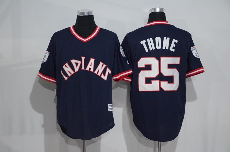 Cleveland Indians #25 Jim Thome Style 3 Baseball Jersey baseball jersey product view 1