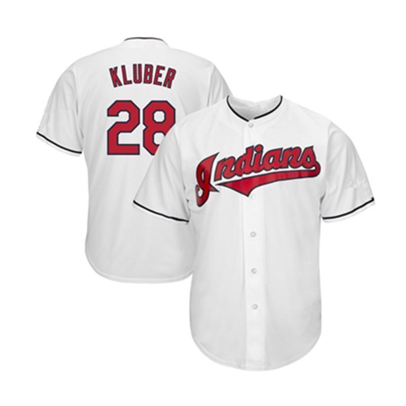 Cleveland Indians #28 Corey Kluber Style 2 Baseball Jersey baseball jersey product view 1