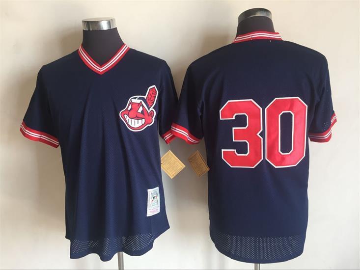 Cleveland Indians #30 Joe Carter Style 3 Baseball Jersey baseball jersey product view 1