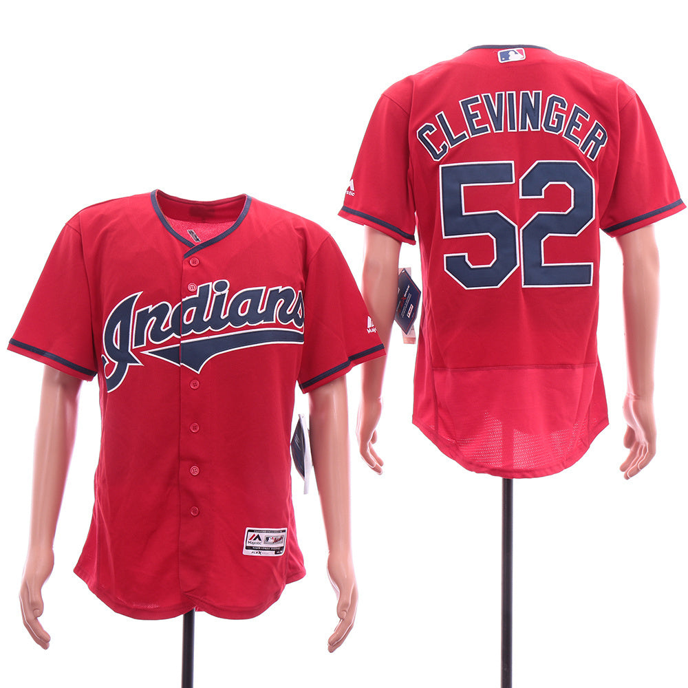 Cleveland Indians #52 Mike Clevinger Style 2 Baseball Jersey baseball jersey product view 1