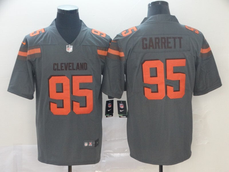 Cleveland Indians # 95 Myles Garrett Football Jersey football jersey product view 1