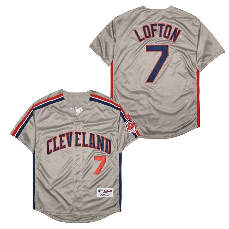 Cleveland #7 Kenny Lofton Style 7 Baseball Jersey baseball jersey product view 1