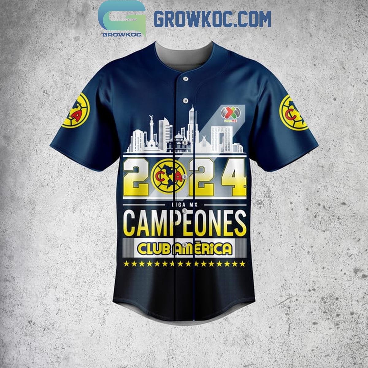Club America El Equipo De La Historia Liga MX Campeones Baseball Jersey baseball jersey product view 2