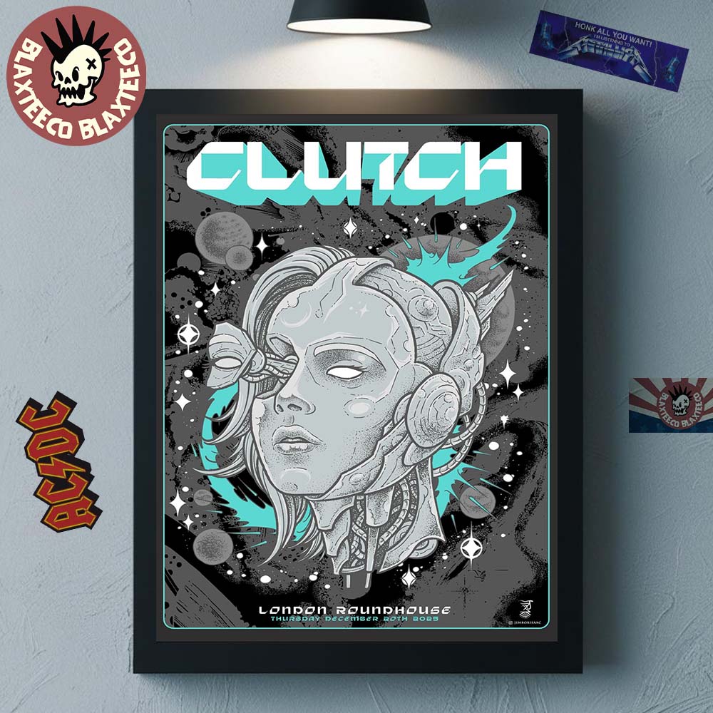 Clutch London Roundhouse 2025 Event Poster On December 20 2025 Home Decor Poster Canvas Unisex T-shirt, Sweatshirt, Hoodie, Long Sleeve Tee - T-Shirt, Sweatshirt, Hoodie