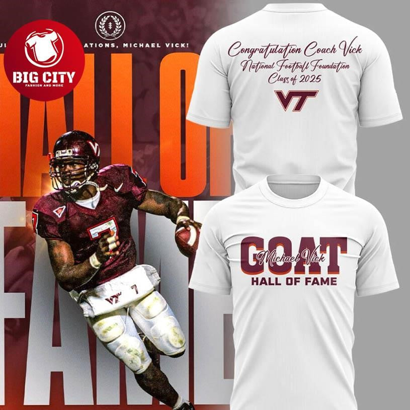 Coach Vick honored and inducted into the Hall of Fame 2025 Two Sided Shirt Unisex T-shirt, Sweatshirt, Hoodie, Long Sleeve Tee - T-Shirt, Sweatshirt, Hoodie