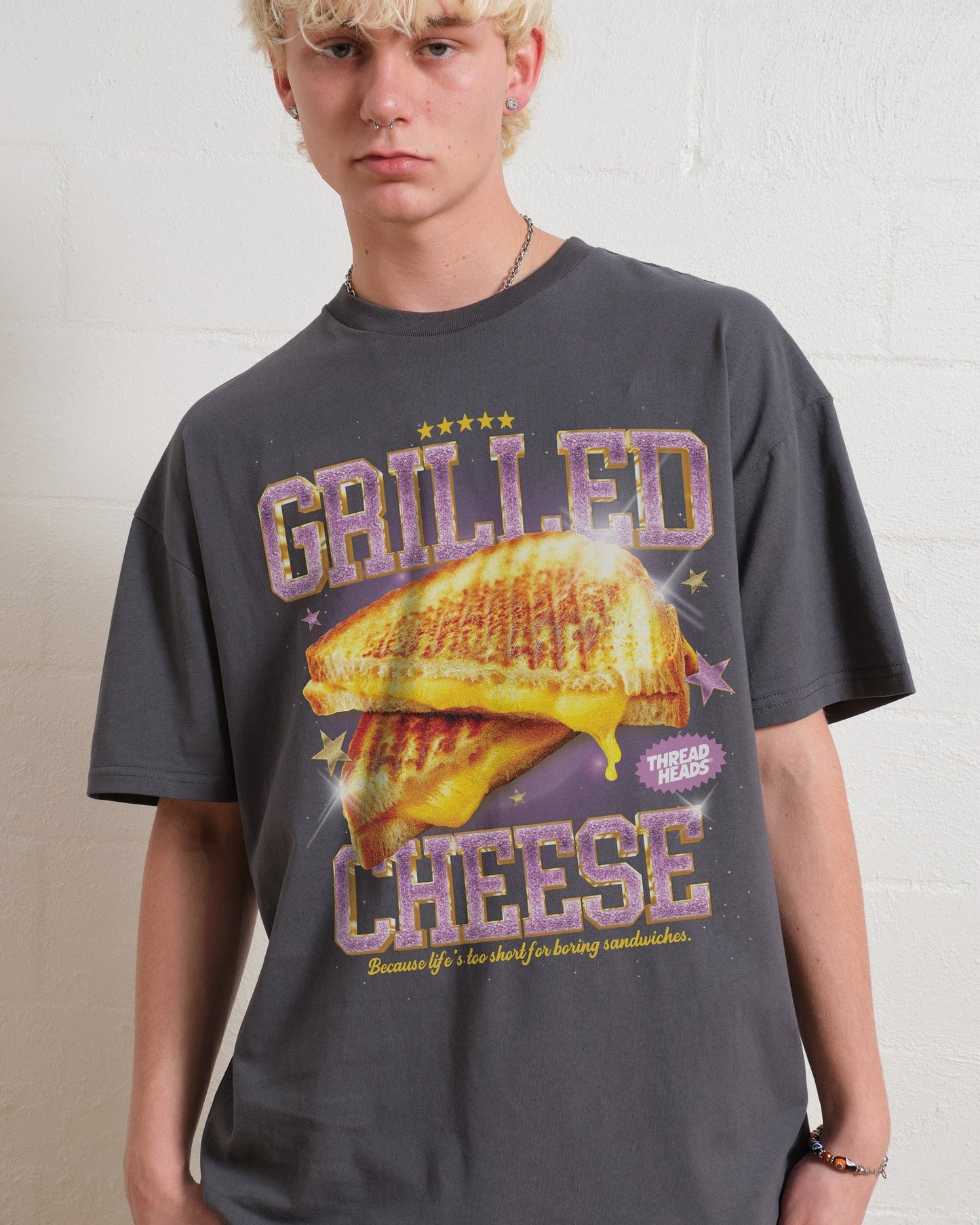 Grilled Cheese T-Shirt Unisex T-shirt, Sweatshirt, Hoodie, Long Sleeve Tee - T-Shirt, Sweatshirt, Hoodie