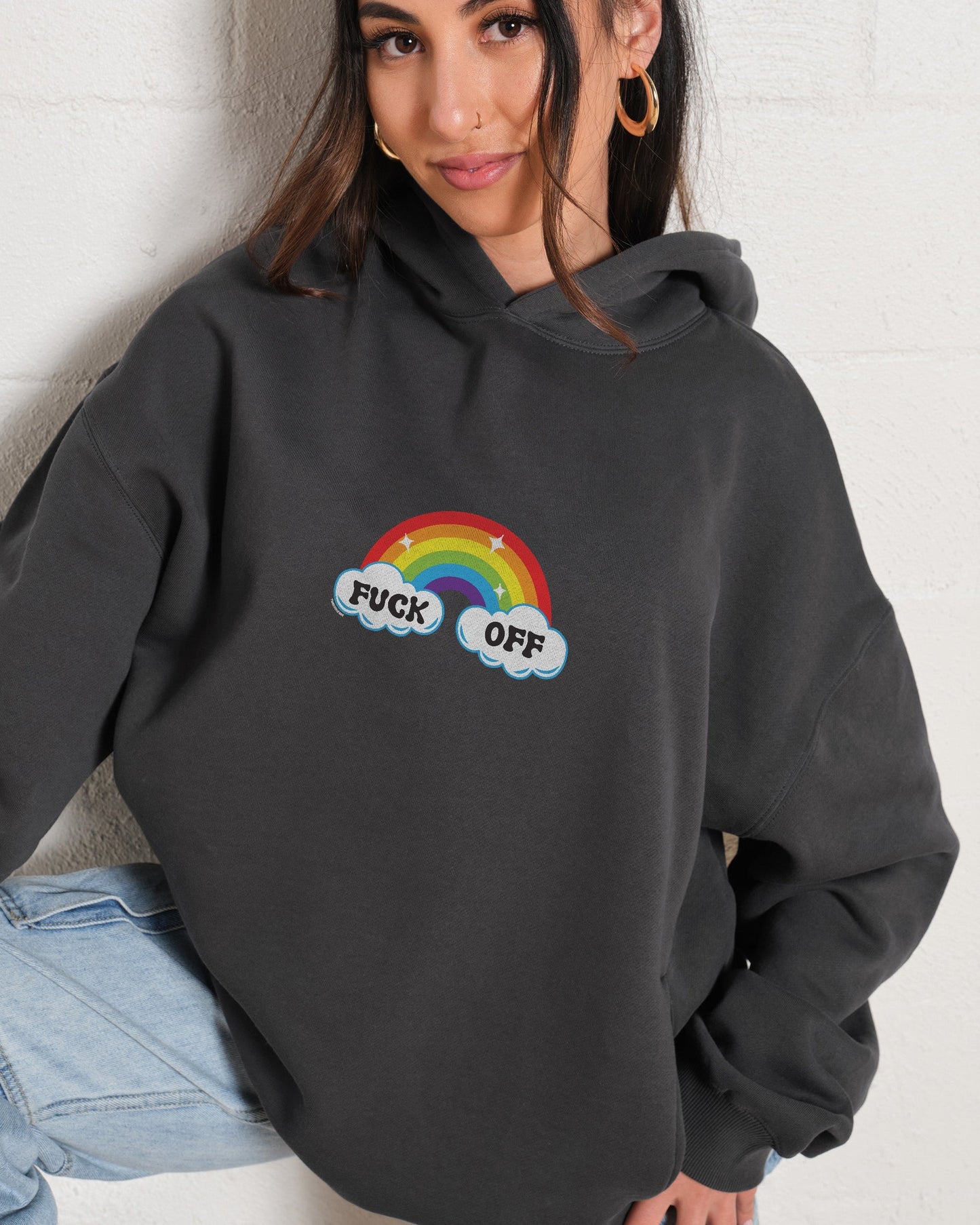 Fk Off Rainbow Hoodie Unisex T-shirt, Sweatshirt, Hoodie, Long Sleeve Tee - T-Shirt, Sweatshirt, Hoodie