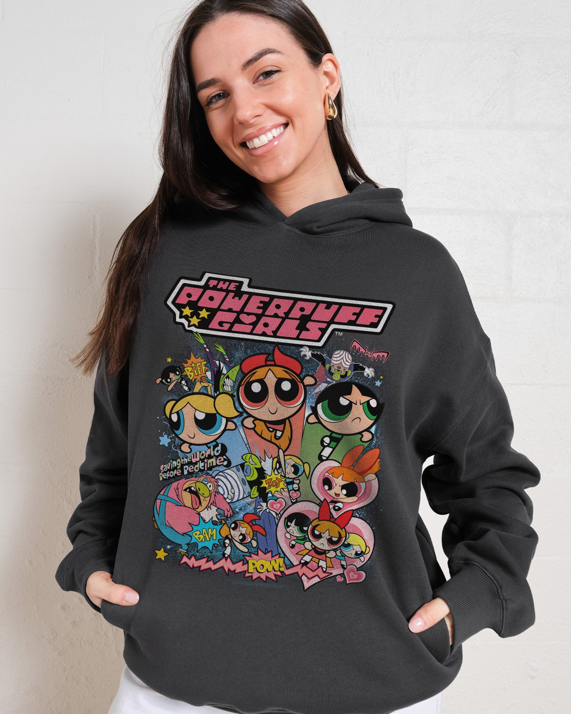 Powerpuff Girls Vintage Hoodie Unisex T-shirt, Sweatshirt, Hoodie, Long Sleeve Tee - T-Shirt, Sweatshirt, Hoodie