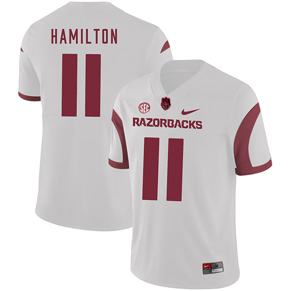Cobi Hamilton 11 White College Football Jersey football jersey product view 1