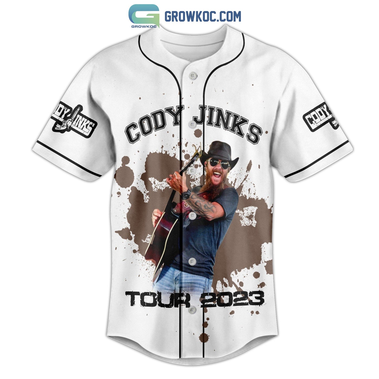 Cody Jinks Tour 2023 Baseball Jersey baseball jersey product view 2