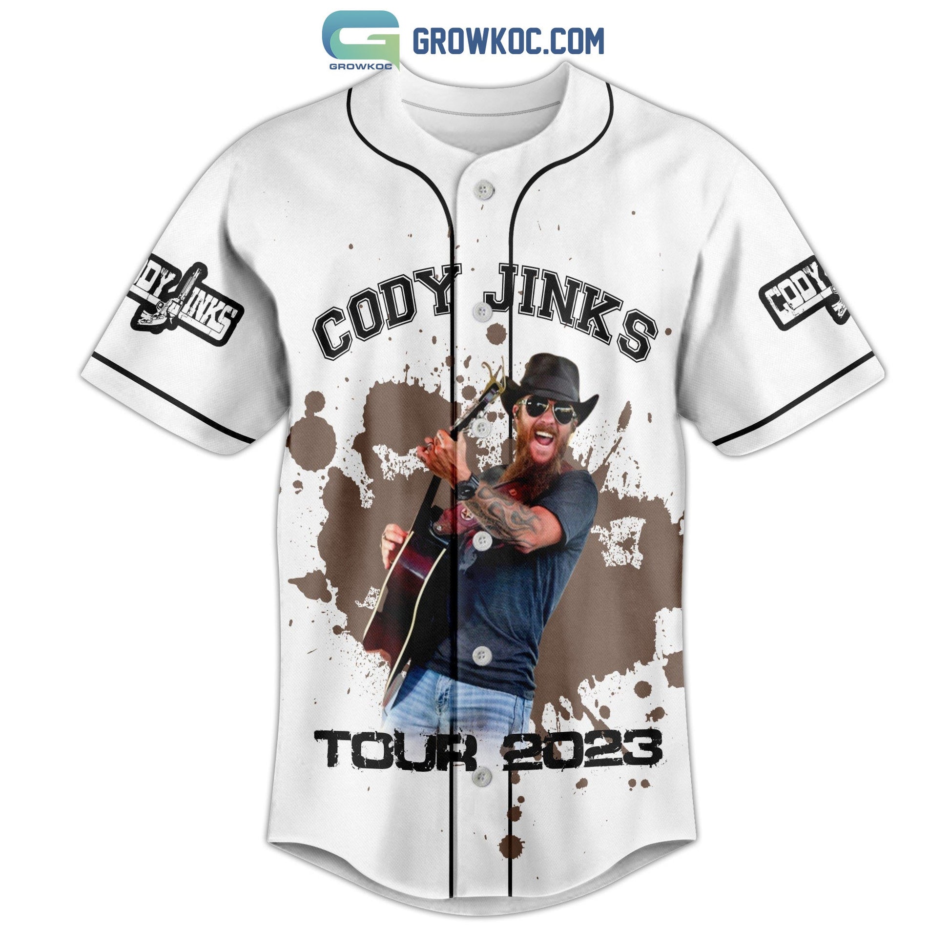 Cody Jinks Tour 2023 Baseball Jersey baseball jersey product view 2