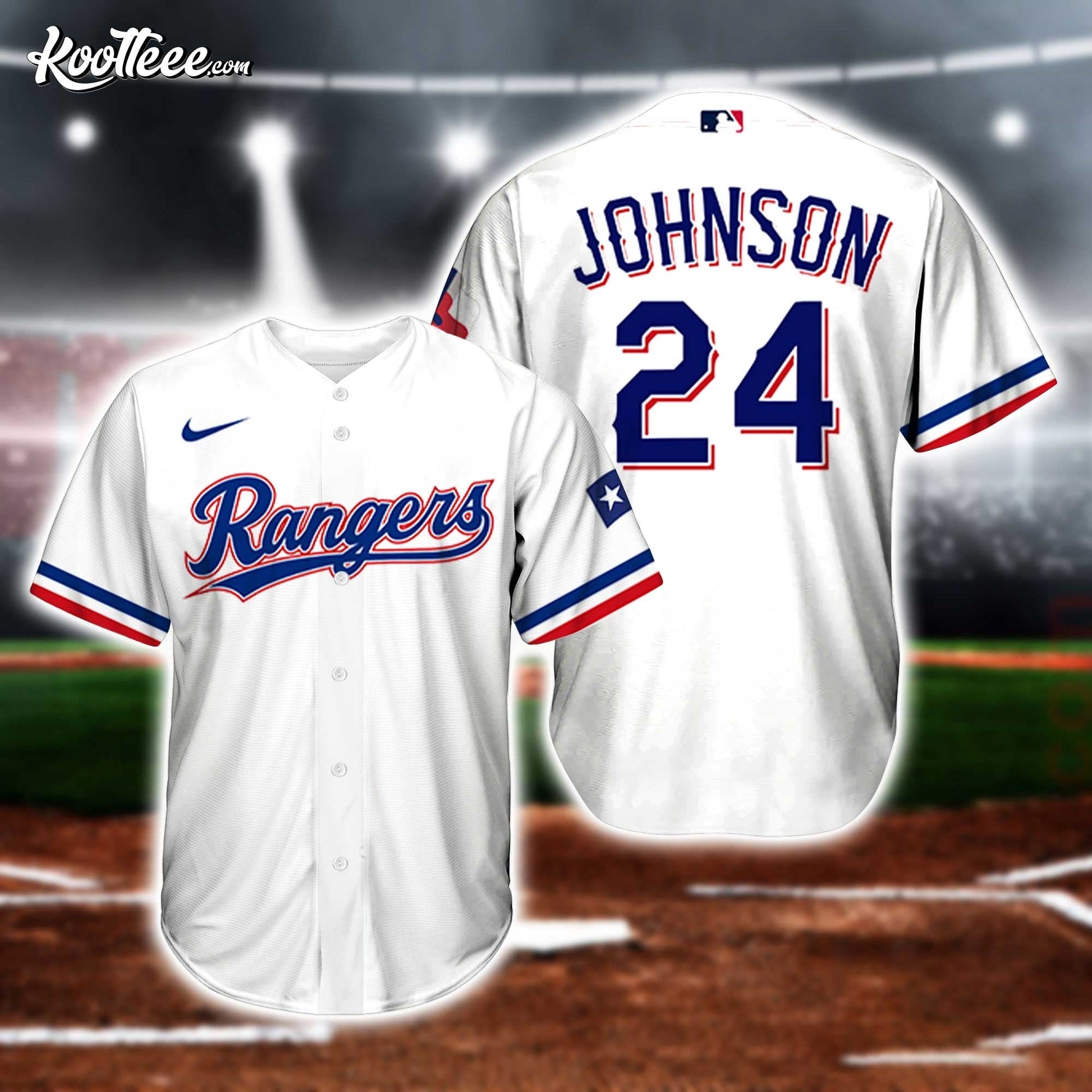 Cody Johnson Rangers Baseball Jersey baseball jersey product view 1