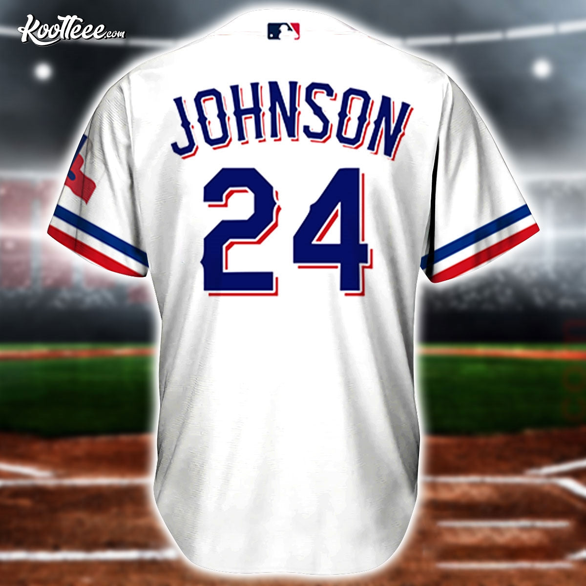 Cody Johnson Rangers Baseball Jersey baseball jersey product view 3