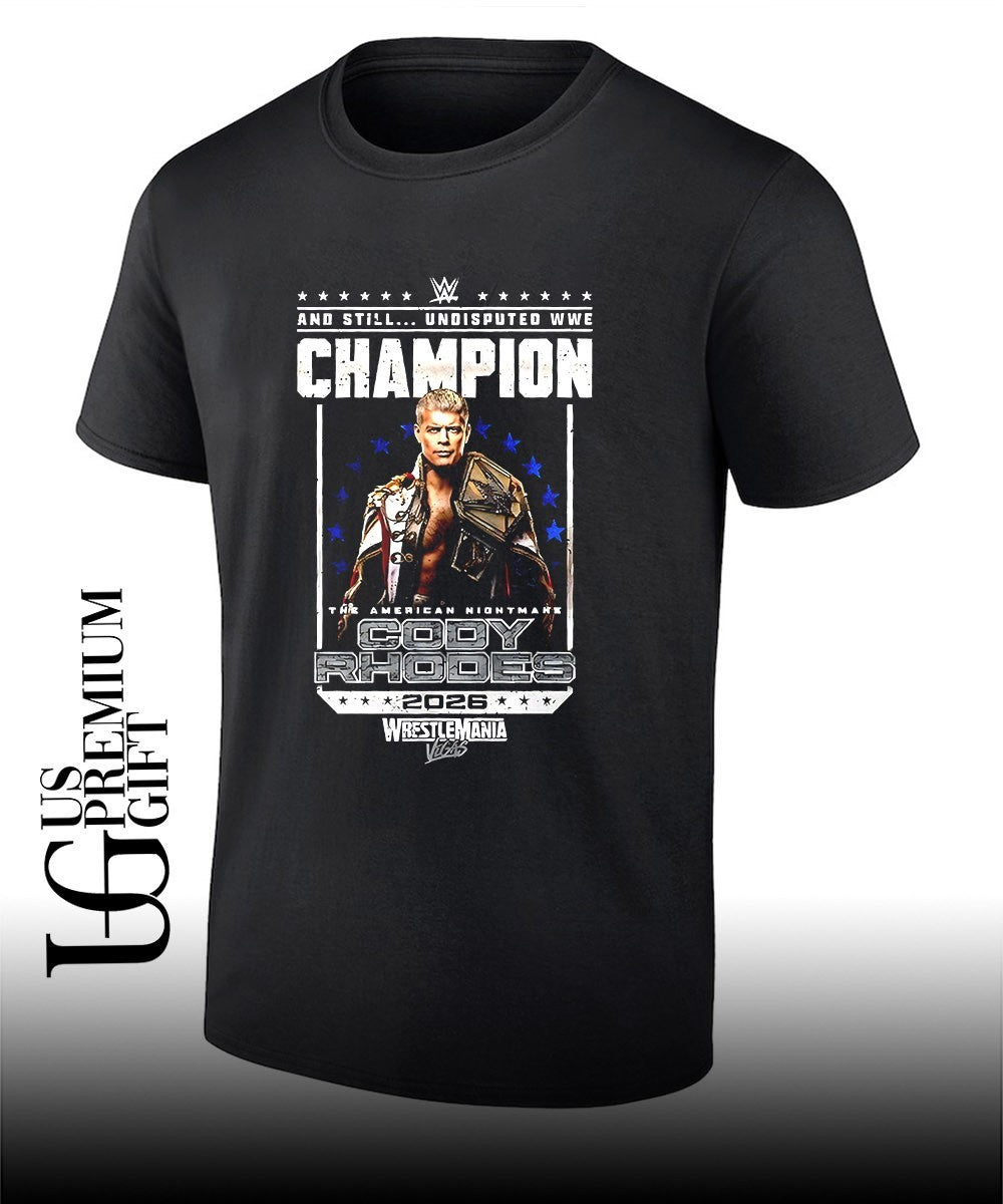Cody Rhodes WrestleMania 42 Winner 2026 shirt Unisex T-shirt, Sweatshirt, Hoodie, Long Sleeve Tee - T-Shirt, Sweatshirt, Hoodie