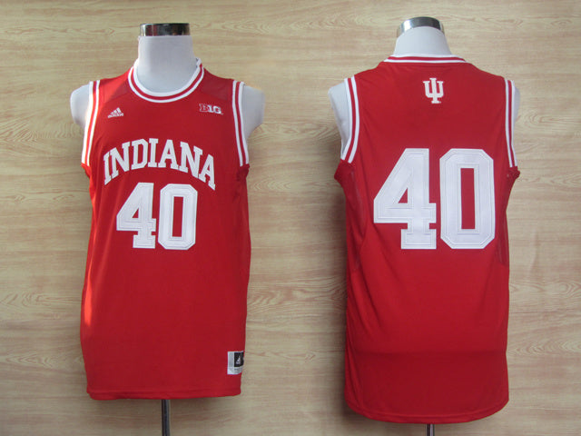 Cody Zeller #40 Red Big 10 Patch College Football Jersey football jersey product view 1