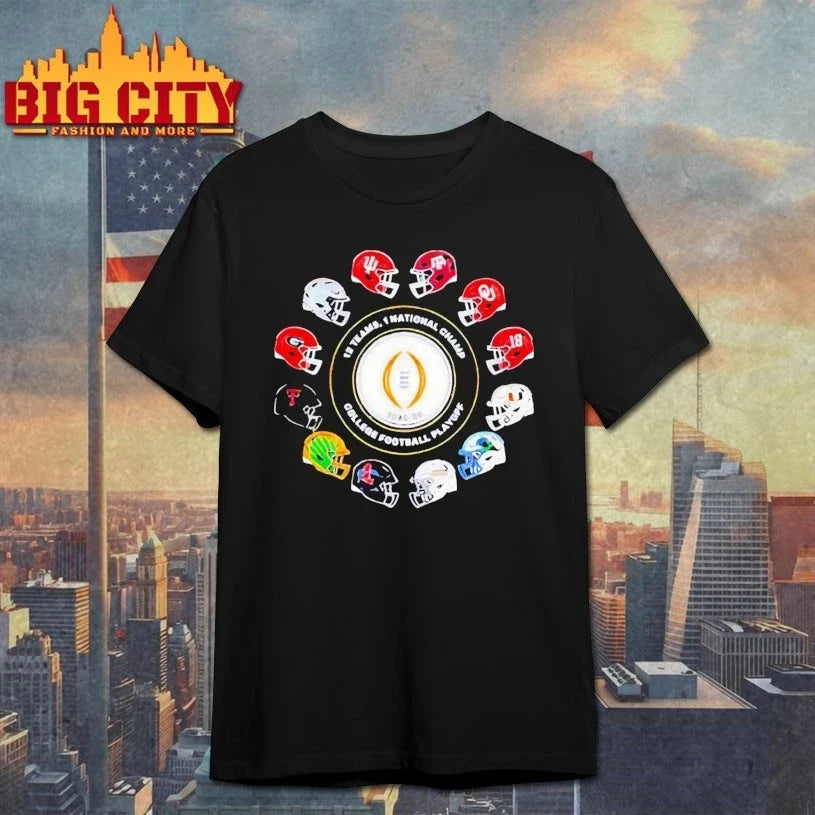 College Football Playoff 2025-2026 12 Teams 1 National Championship College Football Playoff shirt - T-Shirt, Sweatshirt, Hoodie
