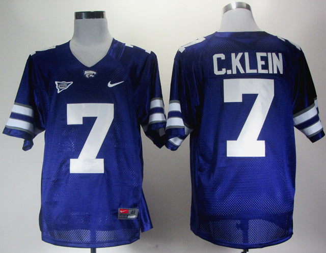 Collin Klein 7 Purple Purple big 12 Logo College Football Jersey football jersey product view 1