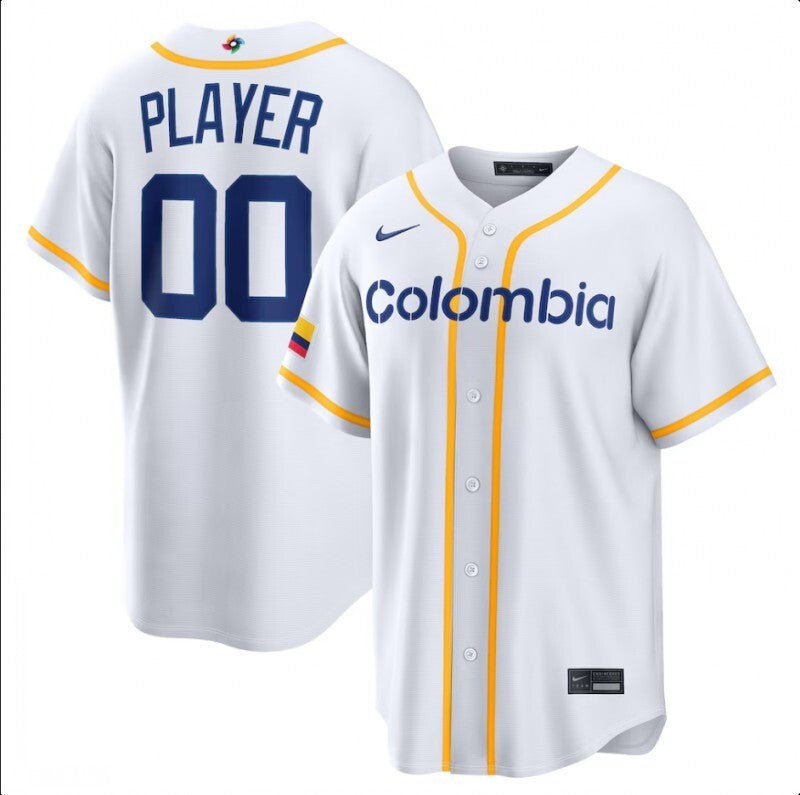 Colombia 2026 Baseball Jersey baseball jersey product view 1