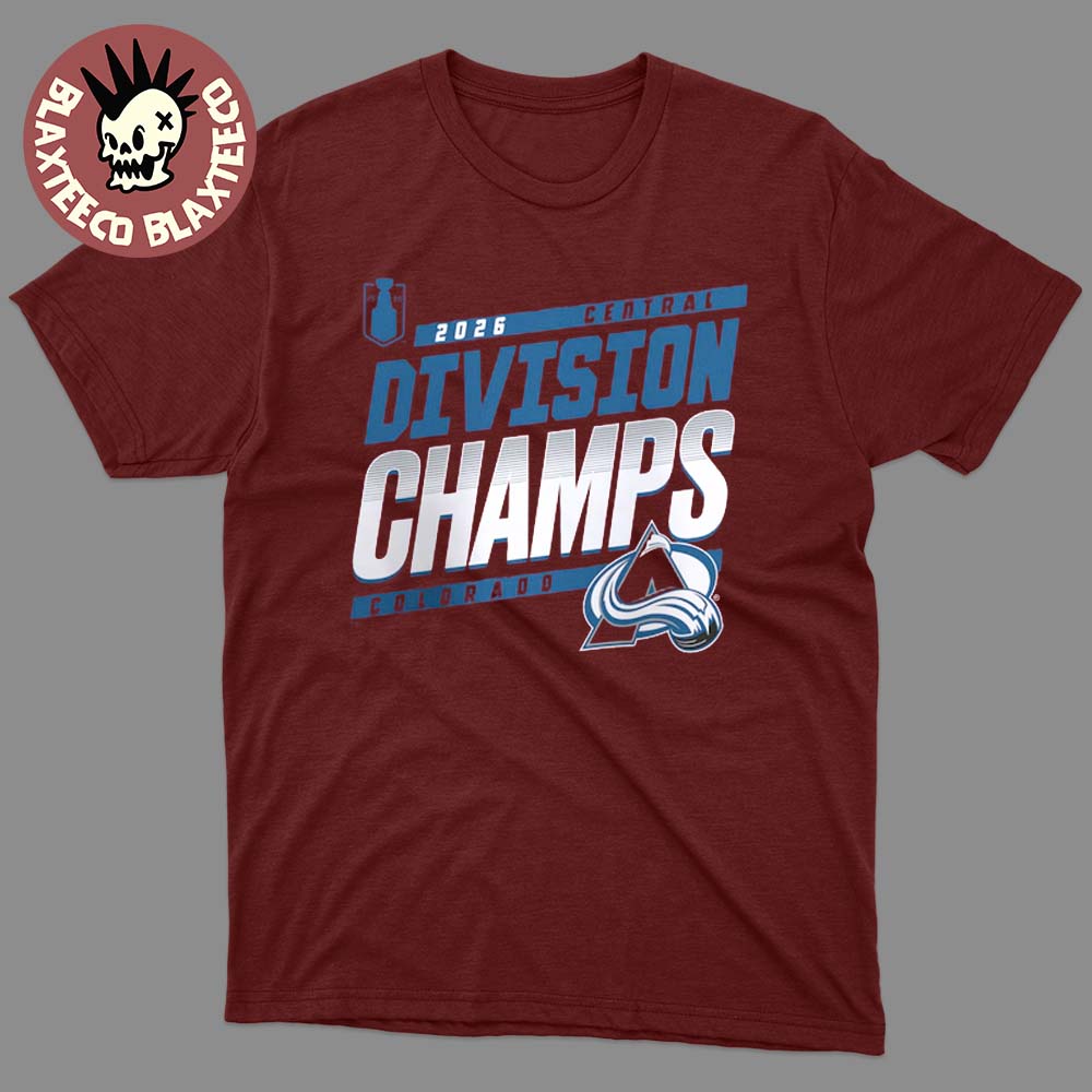 Colorado Avalanche NHL 2026 Central Division Champions Locker Room T-Shirt Unisex T-shirt, Sweatshirt, Hoodie, Long Sleeve Tee - T-Shirt, Sweatshirt, Hoodie