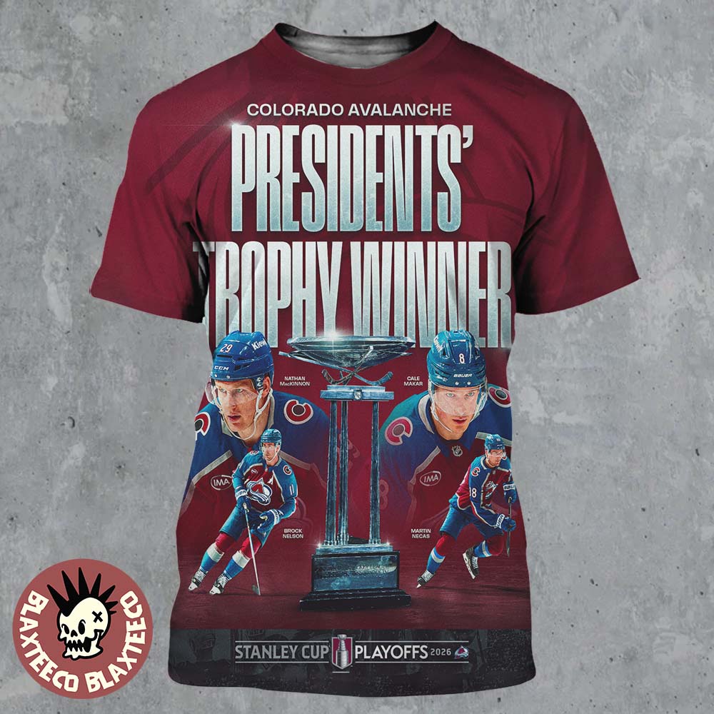 Colorado Avalanche NHL 2026 Presidents Trophy Winner Stanley Cup Playoffs 2026 All Over Print Shirt - T-Shirt, Sweatshirt, Hoodie