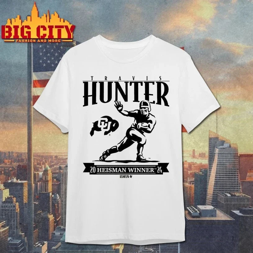 Colorado Football Travis Hunter Heisman Trophy shirt Unisex T-shirt, Sweatshirt, Hoodie, Long Sleeve Tee - T-Shirt, Sweatshirt, Hoodie