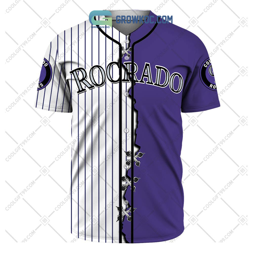 Colorado Rockies MLB Personalized Mix Baseball Jersey baseball jersey product view 2
