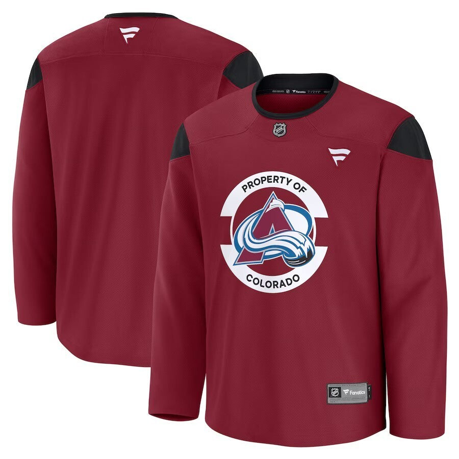 Colorado Avalanche Fanatics Team Practice Jersey - Burgundy Hockey Jersey hockey jersey product view 1