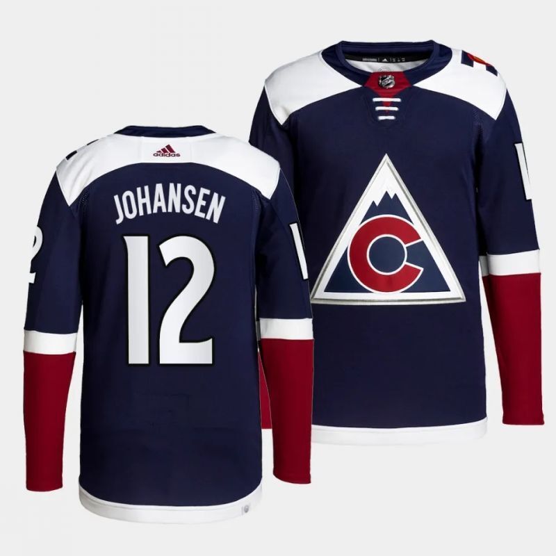 Colorado Avalanche #12 ryan johansen alternate navy authentic pro jersey Hockey Jersey hockey jersey product view 1