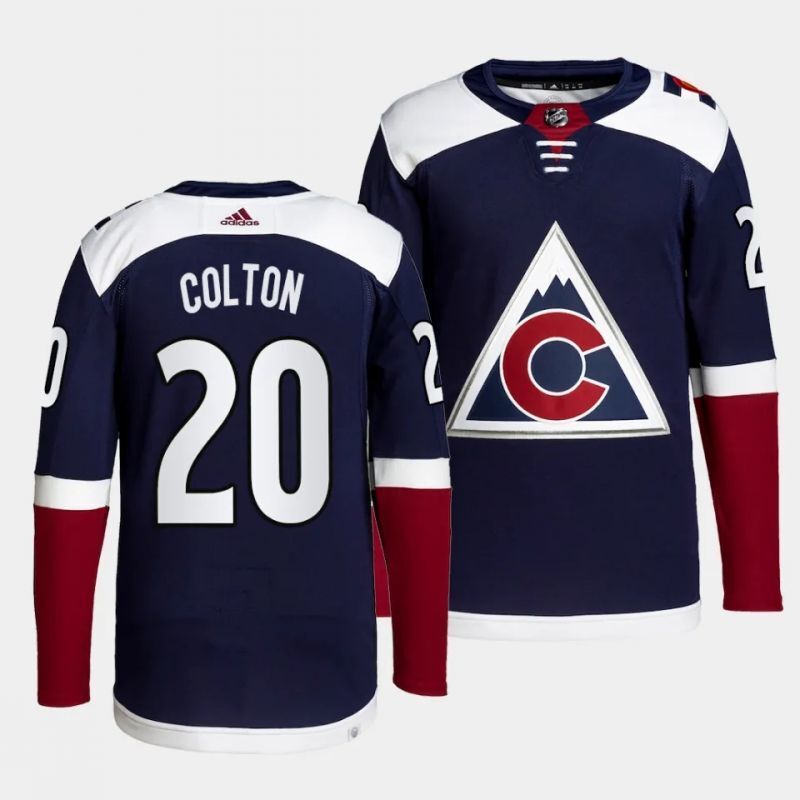Colorado Avalanche #20 ross colton alternate authentic pro primegreen navy jersey Hockey Jersey hockey jersey product view 1