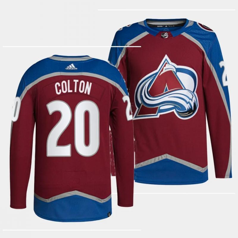 Colorado Avalanche #20 ross colton home authentic pro primegreen burgundy jersey Hockey Jersey hockey jersey product view 1