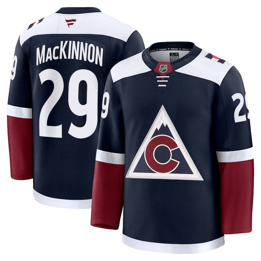 Colorado Avalanche #29 Nathan MacKinnon Alternate Premium Jersey - Navy Hockey Jersey hockey jersey product view 1