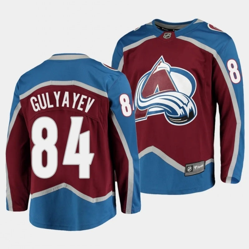 Colorado Avalanche #84 mikhail gulyayev home burgundy 2023 nhl draft Hockey Jersey hockey jersey product view 1