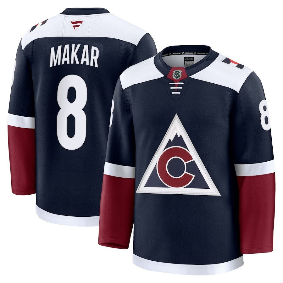 Colorado Avalanche #8 Cale Makar Alternate Premium Jersey - Navy Hockey Jersey hockey jersey product view 1