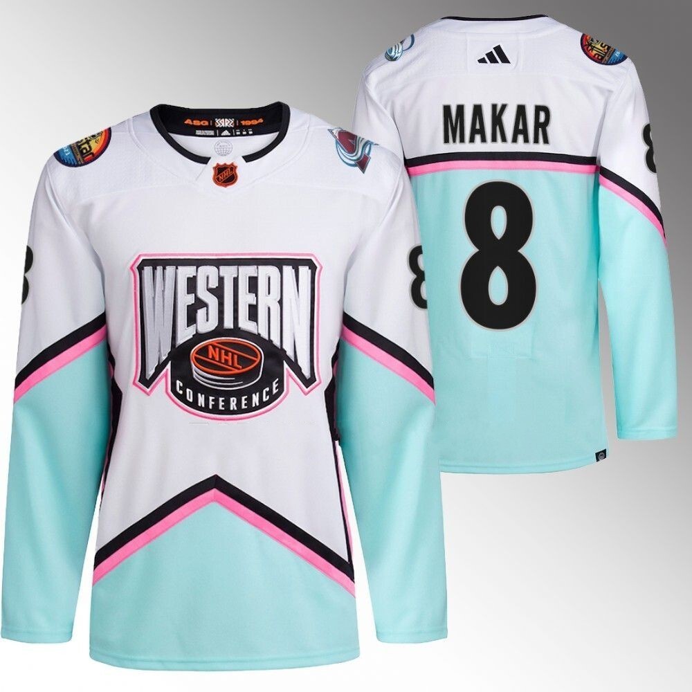 Colorado Avalanche #8 Cale Makar White 2023 NHL All-Star Western Conference Authentic Jersey hockey jersey product view 1