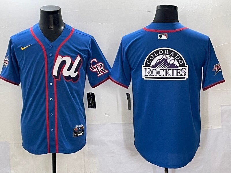 Colorado Rockies 25 All-Star Style 6 Baseball Jersey baseball jersey product view 1