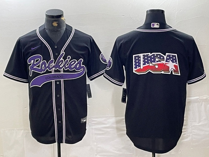 Colorado Rockies Nokia Collaboration Style 12 Baseball Jersey baseball jersey product view 1