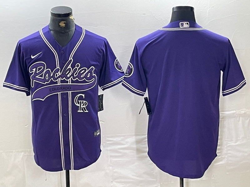 Colorado Rockies Nokia Collaboration Style 19 Baseball Jersey baseball jersey product view 1