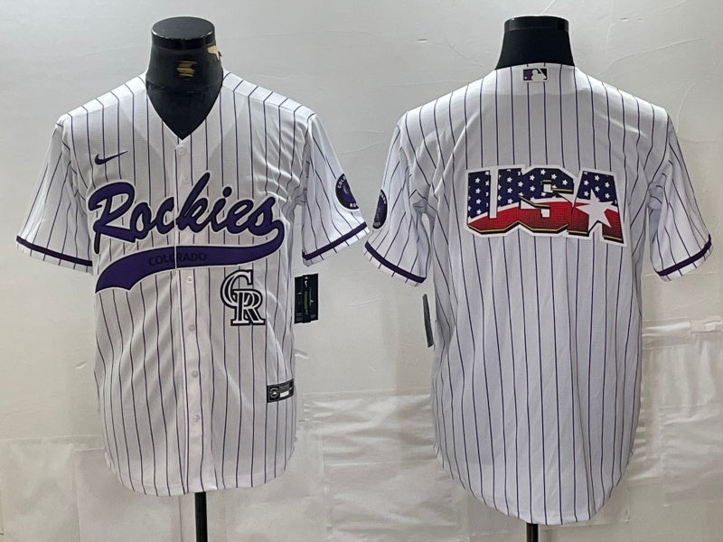Colorado Rockies Nokia Collaboration Style 5 Baseball Jersey baseball jersey product view 1