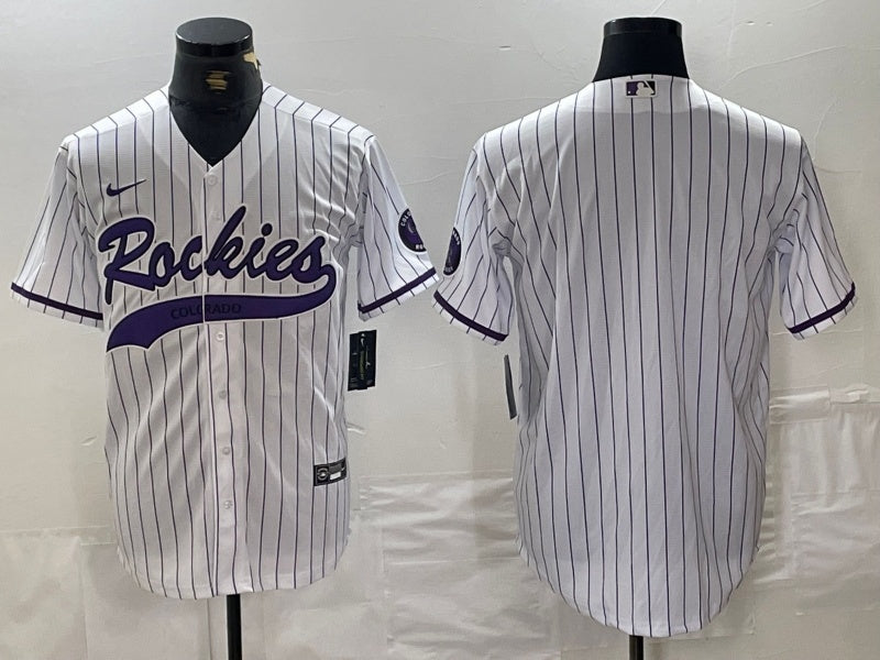 Colorado Rockies Nokia Collaboration Style 8 Baseball Jersey baseball jersey product view 1