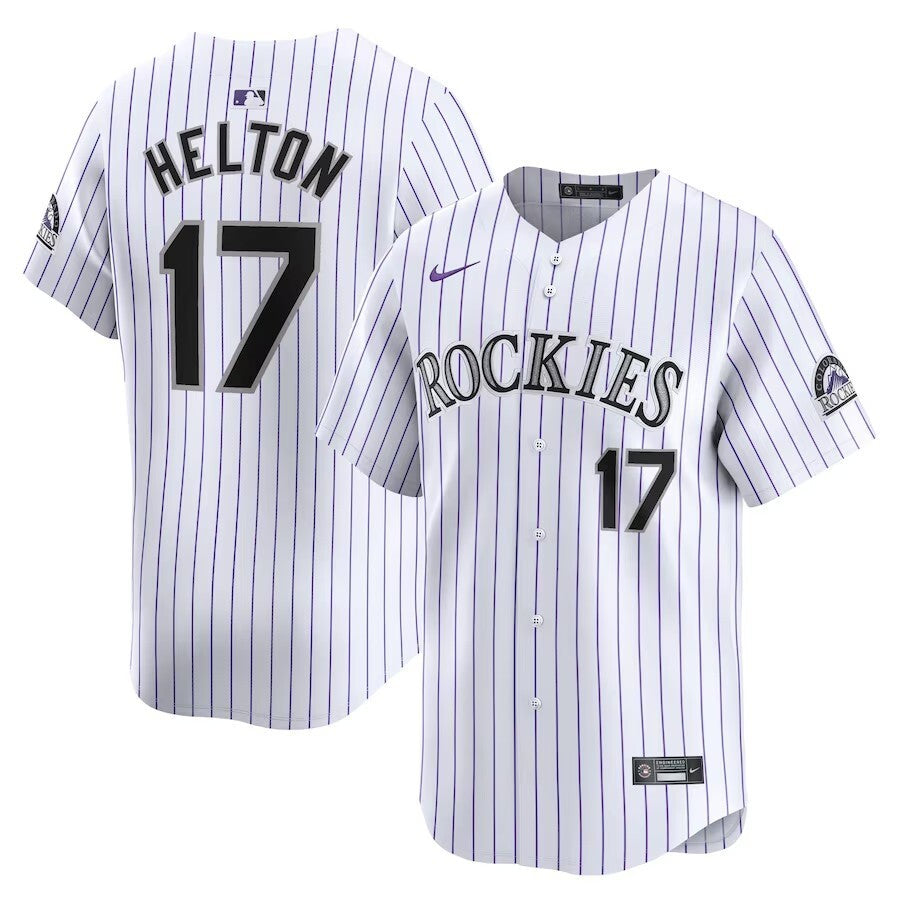 Colorado Rockies #17 Todd Helton Home Limited Player Jersey - White Baseball Jersey baseball jersey product view 1