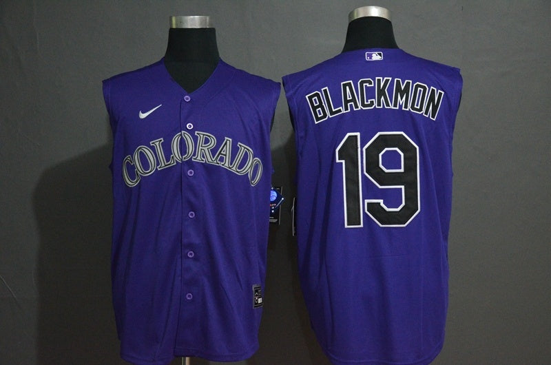 Colorado Rockies #19 Charlie Blackmon Style 2 Baseball Jersey baseball jersey product view 1