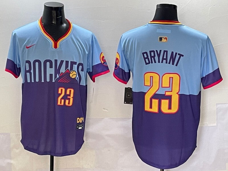 Colorado Rockies #23 Kris Bryant Nokia Collaboration Style 5 Baseball Jersey baseball jersey product view 1